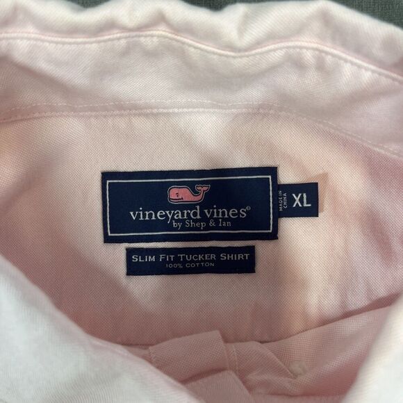 Vineyard Vines Mens XL‎ Pink Slim Fit Tucker Button Down Shirt - Picture 3 of 6